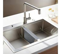 MOROBOR Sella per lavello in silicone, 1 confezione grande e resistente, tappetino protettivo per lavello da cucina, facile da pulire e inodore, protegge i doppi lavandini da macchie, danni, graffi