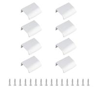 MOROBOR Silver Finger Edge Pull, 8 pz Manico nascosto Stile Moderno Cassetto Maniglia, Bordi Radiani Lega di Alluminio Invisibili Armadio Manopole per Armadio Hardware Cassetto/50mm