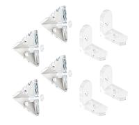 Morobor Staffa angolare in acrilico, trasparente a 3 fori ad angolo retto e staffa angolare a forma di L, supporto angolare a 90 gradi, supporto angolare con viti di montaggio per scatola espositiva fai da te