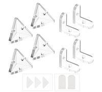 MOROBOR Staffa angolare in acrilico trasparente a 3 fori Staffa angolare ad angolo retto e staffa angolare a forma di L a 90 gradi con adesivi per scatola di visualizzazione