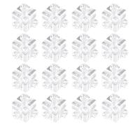 MOROBOR Staffe angolari in acrilico, 16 pezzi, trasparenti, a 6 fori, con viti di montaggio M4, per rinforzo di mobili (10 mm)