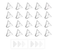 MOROBOR Staffe angolari in acrilico, 20 pezzi, trasparenti, a 3 fori, ad angolo retto, con adesivi per rinforzo, collegamento di mobili (21 mm x 21 mm), W-MF002564-EU