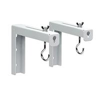 MOROBOR Supporto da parete universale a L per schermo di proiezione, estensione regolabile con gancio manuale, supporto da parete o da soffitto, ganci e hardware inclusi