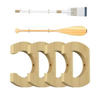MOROBOR Supporto per pagaia in legno, 4 pezzi, da appendere, decorazione da parete, kayak, oceano, per sup, canoa, drago, barca