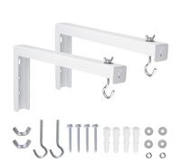 MOROBOR Supporto universale da soffitto per schermo del proiettore, staffa a L per proiettori e schermi cinematografici, extra large, per proiettori domestici e schermi cinematografici, colore: bianco