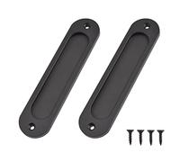 MOROBOR Tiranti ovali da incasso per porte scorrevoli, 2 pezzi, in lega di alluminio, con viti di montaggio per porta scorrevoli, per porta scorrevole/15 cm