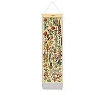 MOROBOR Vintage Fiore Arazzo, Wildflower Arazzo Fiore Wall Hanging Lungo Verticale Arazzo Estetico Tassello Botanico per Camera da letto Soggiorno Decorazione Casa, 52 x 13 Pollici