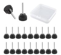 MOROBOR Vite zigrinata a testa zigrinata, 20 PZ M3 x 20mm Vite a testa zigrinata filettata in acciaio inossidabile Manopole di presa Vite a testa zigrinata per chiusura del macchinario con custodia