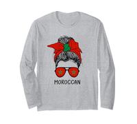 Moroccan Girl Moroccan Heritage Morocco Flag Maglia a Manica