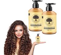 Moroccan Oil Curl Defining Cream,Shiren Zhuangshu,Hydrating Styling Cream,Moisture Styling Elastin,Long-Lasting Styling Moroccan Volume Moisturizing Elasticity (2 Pcs)