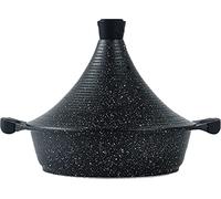 Moroccan Tagine Cooking Barattolo con membro in alluminio | antiaderente | 32 cm | Sicuro per l'induzione (Black)