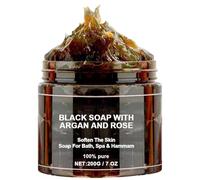Morocco Black Soap, Morocco Body Scrub Black Soap Dispenser, Sapone Marocchino Naturale, African Black Soap Bar, Sapone Nero Rinfrescante Per Donne, Uomini