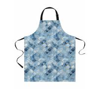 Morocco Ombre Blue Texture Grembiule Cucina Unisex Grembiuli Antimacchia Grembiule per Cuoco Cucinare BBQ 70X84cm