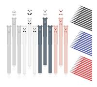 Morocket 12 Pezzi Penne Cancellabili Gel, Set a Forma di Animale con 36 Pezzi Ricariche, Ricariche per Bambini Studenti Adulti, Cute Cartoon Penna A Sfera Cancellabile per Scuola Ufficio Cancelleria