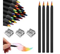 Morocket 20 Pezzi Matite Colorate Bambini, 7 in 1 Matita Legno Arcobaleno, Set Matite Arcobaleno Multicolore con 3 Temperini, Adatte a Bambini e Adulti per Disegni Artistici, Colorazione e Schizzi