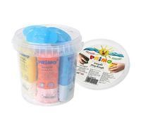 Morocolor PRIMO, 7 panetti da 100 g di pasta modellabile Easy Do e formine, Pasta modellabile soffice, Colori assortiti brillanti e formine creative, Elastica e malleabile, Senza glutine
