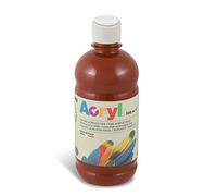PRIMO Morocolor Acryl, 1 Bottiglia da 500 ml di Colore Acrilico Fine, Siena Bruciata, Effetto Coprente e Luminoso, Dotato di Tappo Dosatore