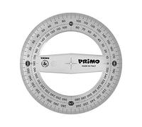Morocolor PRIMO, Goniometro 360° 12 cm, Color grigio fumé, Antiriflesso, Stabile e resistente, Lettura facilitata, Alta precisione, Ideale per il disegno tecnico