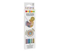 PRIMO - MOROCOLOR - 5252MINAB6M - Matite colorate Minabella - diametro mina 3,8 mm - colori metallizzati assortiti - astuccio 6 pezzi - 89350 - Conf. da 1 Pz. - 5252MINAB6M
