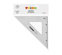 Morocolor PRIMO, Squadra 45° 30 cm, Color grigio fumé, Antiriflesso, Stabile e resistente, Lettura facilitata, Alta precisione, Ideale per il disegno tecnico