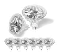 Morotty Confezione da 8 Lampada GU5.3 12v 50w, Lampadine GU5.3 2800K Bianco Caldo, Dimmerabile, Faretti da Incasso MR16 per Illuminazione Della Pista, Illuminazione da Incasso