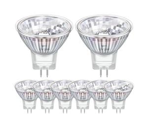Morotty Confezione da 8 Lampadina Alogena 12V 20W MR11 G4, Faretto G4 2800k Bianco Caldo Dimmable, 200LM, 35mm*35mm, Lampadina Alogena MR11 per la Casa, Paesaggio, Incasso, Illuminazione a Binario