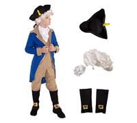 Morph Boys - Costume da George Washington per bambini, costume da presidente per ragazzi, vestito storico, S