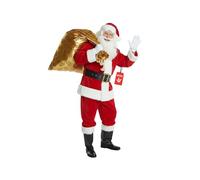 Morph Costume Babbo Natale Uomo - Vestito Velluto per Adulti, Completo Natalizio per Feste e Eventi Speciali, L