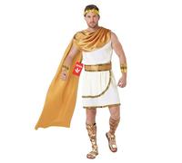Morph Costume Dio Greco Uomo, Apollo Costume Romano Uomo, Vestito Greco Toga Zeus, Carnevale Imperatore Romano Adulti 3XL