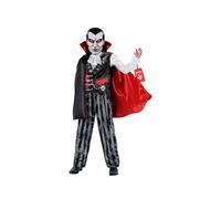 Morph Costume Dracula Bambino, Vampiro Halloween Bambino | Gilet Vintage, Pantaloni a Righe, Mantello & Maschera, Design Vampiro, Perfetto per Halloween, Ideale per il Gioco di Ruolo