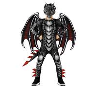 Morph Costume Drago Bambini Rosso e Nero, Costume da Dragone Bambino, Costumi Halloween Bambino, Vestito Halloween Bambini M