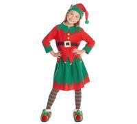 Morph Costume Elfo Bambina, Elfo Vestito Bambina, Costume Elfo Bimba, M