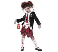 Morph Costume Halloween - Vestito Zombie Studentessa Bambina per Halloween, Compleanni e Party. Costume Zombie Bambina., L