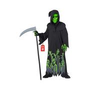 Morph Costume Morte Bambino, Costume Halloween Bambino | Mantello con Cappuccio, Maschera Luminosa & Falce, Brilla nel Buio, Perfetto per Halloween, Ideale per il Gioco di Ruolo