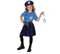 Morph Costume Poliziotta Bambina, Vestito Poliziotta Bambina, Vestito Carnevale Poliziotta Bambina, Accessori Poliziotto Bambino, Costumi Carnevale Poliziotta, Taglia 3-4 anni