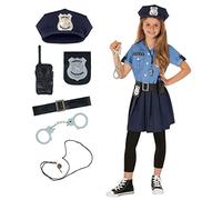 Morph Costume Poliziotta Bambina, Vestito Poliziotta Bambina, Vestito Carnevale Poliziotta Bambina, Accessori Poliziotto Bambino, Costumi Carnevale Poliziotta, Taglia L