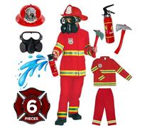 Morph Costume Pompiere Bambino, Divisa Vigile Del Fuoco Bambino