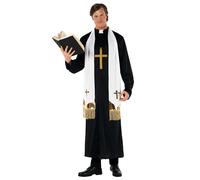 Morph Costume Prete Uomo - Abito Da Prete per Carnevale, Esorcista e Halloween. Vestito Tradizionale per Feste e Party, XL