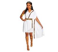 Morph Costume Romano Donna - Vestito Antica Romana per Halloween e Carnevale, Toga Greca Donna, Abito Dea Greca M