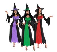 Morph Costume Strega Donna Verde - Abito Halloween per Donna, Vestito Strega per Feste, Compleanni e Party di Halloween, 3XL