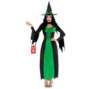 Morph Costume Strega Donna Verde - Abito Halloween per Donna, Vestito Strega per Feste, Compleanni e Party di Halloween, XXL