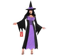 Morph Costume Strega Donna Viola - Abito Halloween per Donna, Vestito Strega per Feste, Compleanni e Party di Halloween, XXL