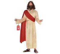Morph Costumes Costume Gesù Cristo - Vestito con Parrucca per Adulti, Abito Religioso per Halloween e Feste a Tema, M