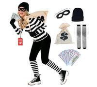 Morph Costumes Costume Ladro Donna - Vestito Carnevale Donna, Abito per Halloween, Compleanni e Feste a Tema Ladro, L