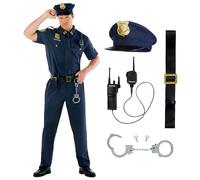 Morph Costumes Costume Poliziotto Uomo - Vestito Carnevale Adulto, Abito Carabiniere per Halloween, Compleanni e Party, XXL