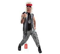Morph Costumes Glam Rock Uomo - Costume Anni 80 per Adulti, Abito per Halloween, Compleanni e Party, Divertimento Assicurato, M