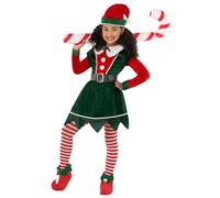 Morph Mistletoe Elf Dress Costume Elfo Bambina, Vestito Da Folletto Bambine, Abito Natalizio Per Bambini XL