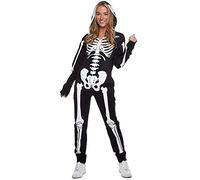 Morph Tuta Scheletro Donna - Costume Halloween Vestito Scheletro per Donna, Abito per Feste, Compleanni e Party, XL