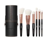 Morphe Rose Away - Set di 6 pennelli da trucco per occhi e viso, realizzati con setole sintetiche e custodia per pennelli da trucco (6 pezzi)
