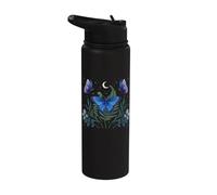 Morpho Butterfly Mystical Whimsigoth Art Disegno Episodico Stainless Steel Insulated Water Bottle